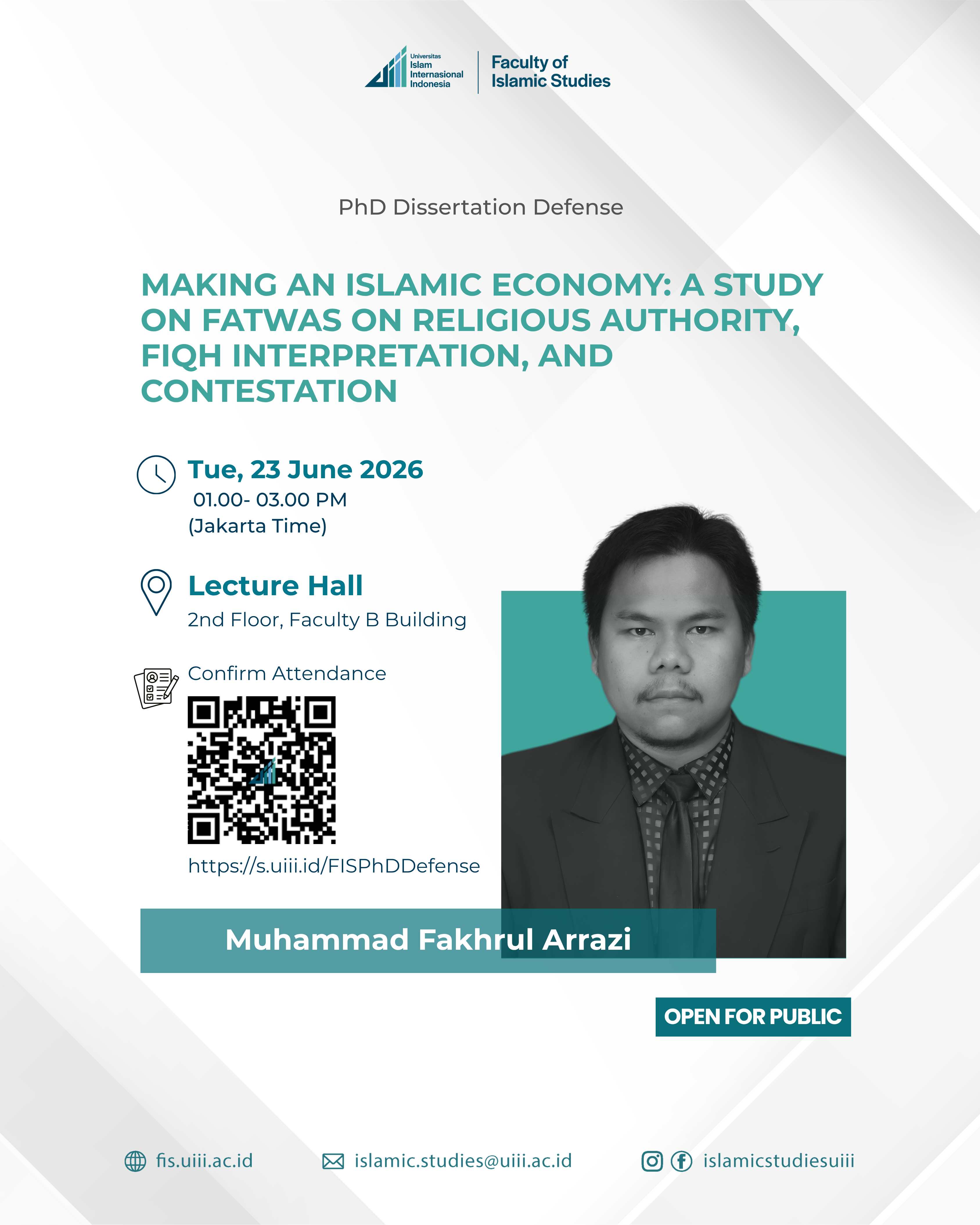 PhD Dissertation Defense: Muhammad Fakhrul Arrazi